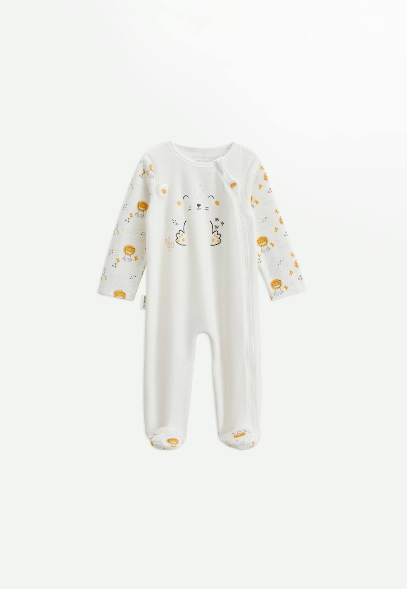 Pyjama Bb En Velours Ouverture Zippe Elio Ecru 12 €