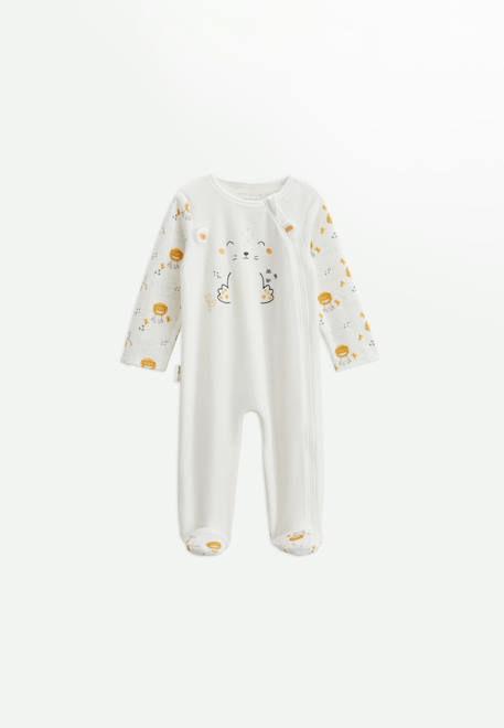 Bébé-Pyjama bébé en velours ouverture zippée elio