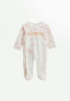 Pyjama bébé en velours ouverture pont louison  - vertbaudet enfant