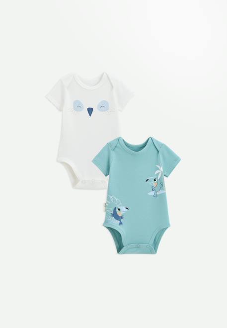 Bébé-Lot de 2 bodies bébé manches courtes toucana