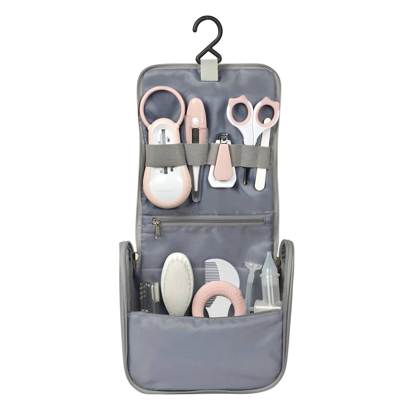 Trousse De Toilette Et De Soin Bébé 10 Accessoires Rose Ancienne (Béaba) - Image 2