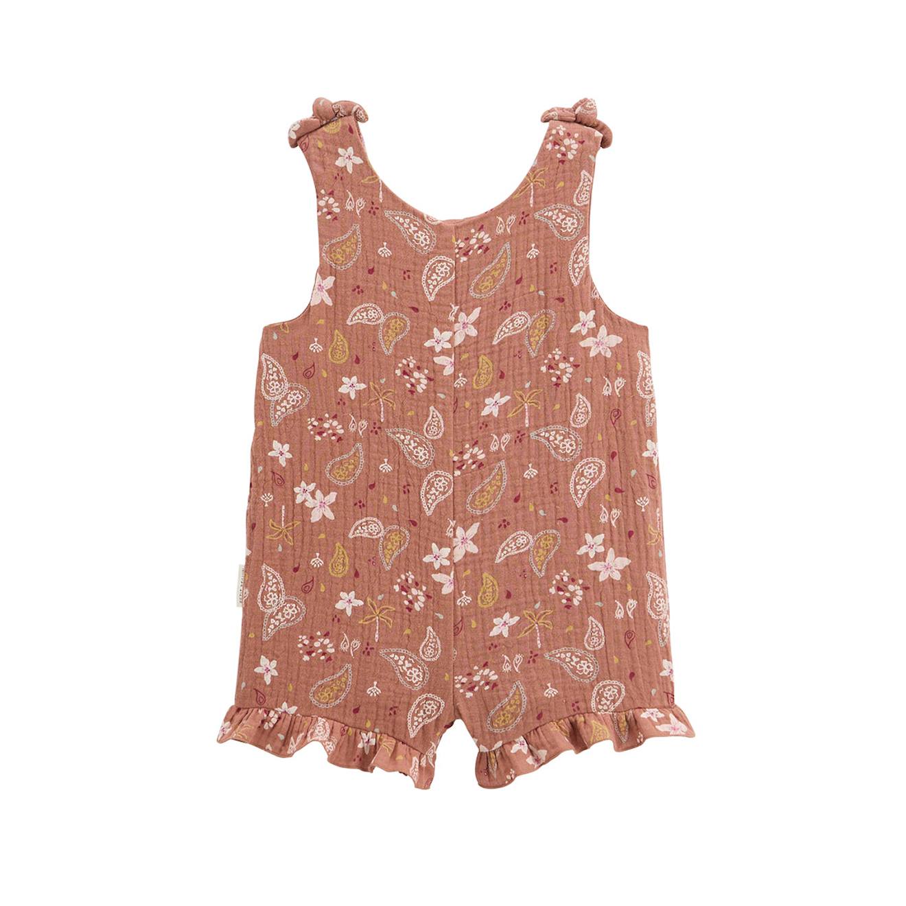 Combishort Bébé En Gaze De Coton Arizona Terracotta