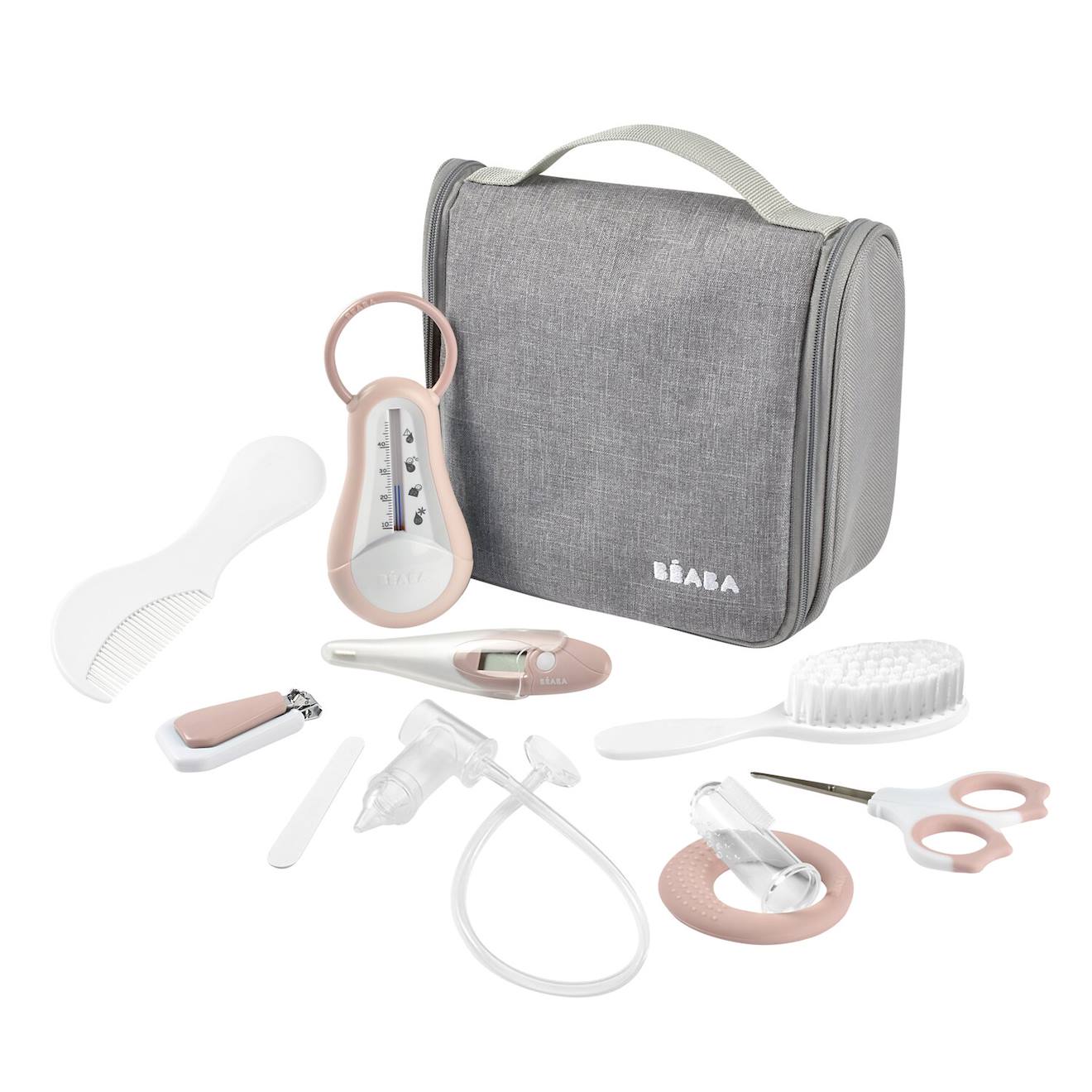 Trousse De Toilette Et De Soin Bébé 10 Accessoires Rose Ancienne (Béaba) - Couverture