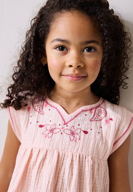 Fille-Blouse enfant en gaze de coton arizona