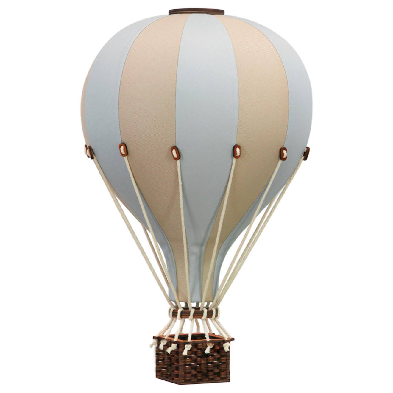 Montgolfière Décorative - Taille M Beige Et Bleu