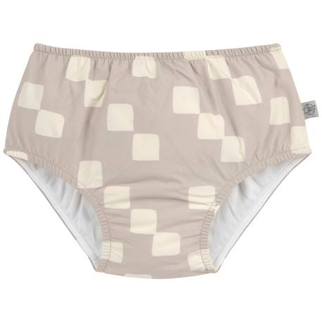 Maillot de bain couche motif damier stone et sel (7-12 mois)  - vertbaudet enfant
