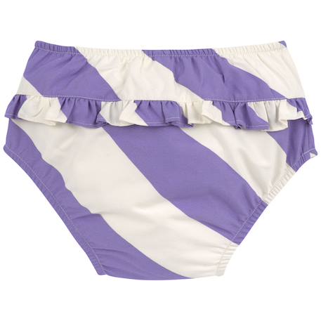 Maillot de bain couche rayures violet et sel marin (7-12 mois) Violet 2 - vertbaudet enfant 