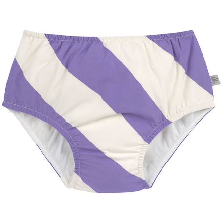 Maillot de bain couche rayures violet et sel marin (7-12 mois) Violet 1 - vertbaudet enfant 