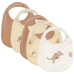 Puériculture-Repas-Lot de 5 bavoirs imperméables kangaroots