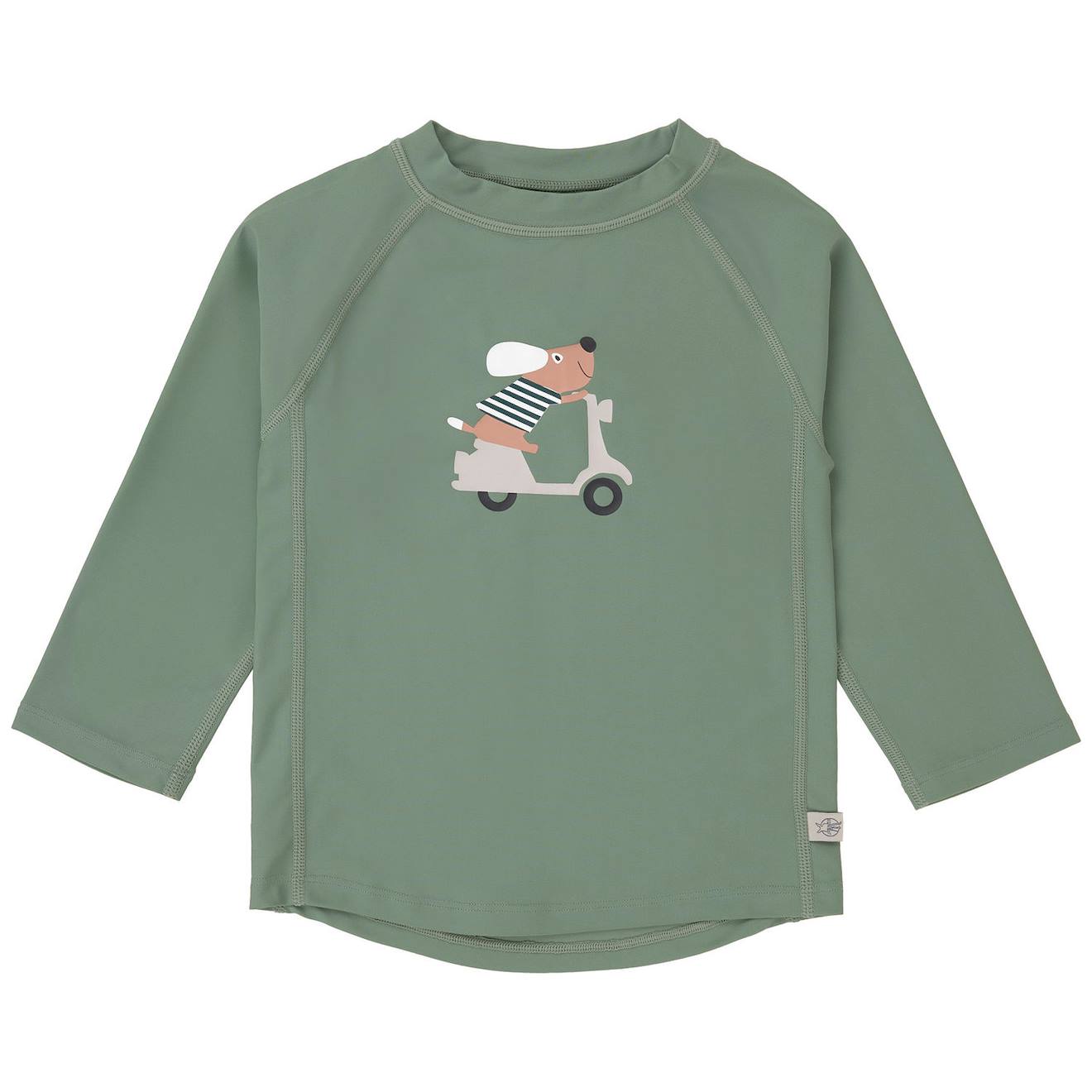 T-shirt Anti-uv Manches Longues Scooter Et Chien Vert (7-12 Mois) Vert