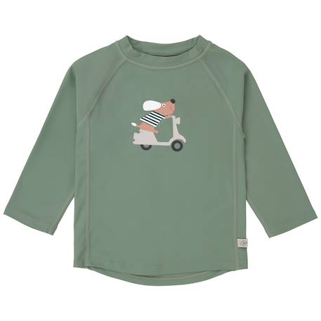 T-shirt anti-uv manches longues scooter et chien vert (13-18 mois)  - vertbaudet enfant