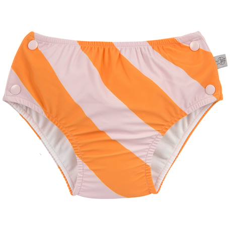 Maillot de bain anti-fuite rayures orange (3-6 mois)  - vertbaudet enfant