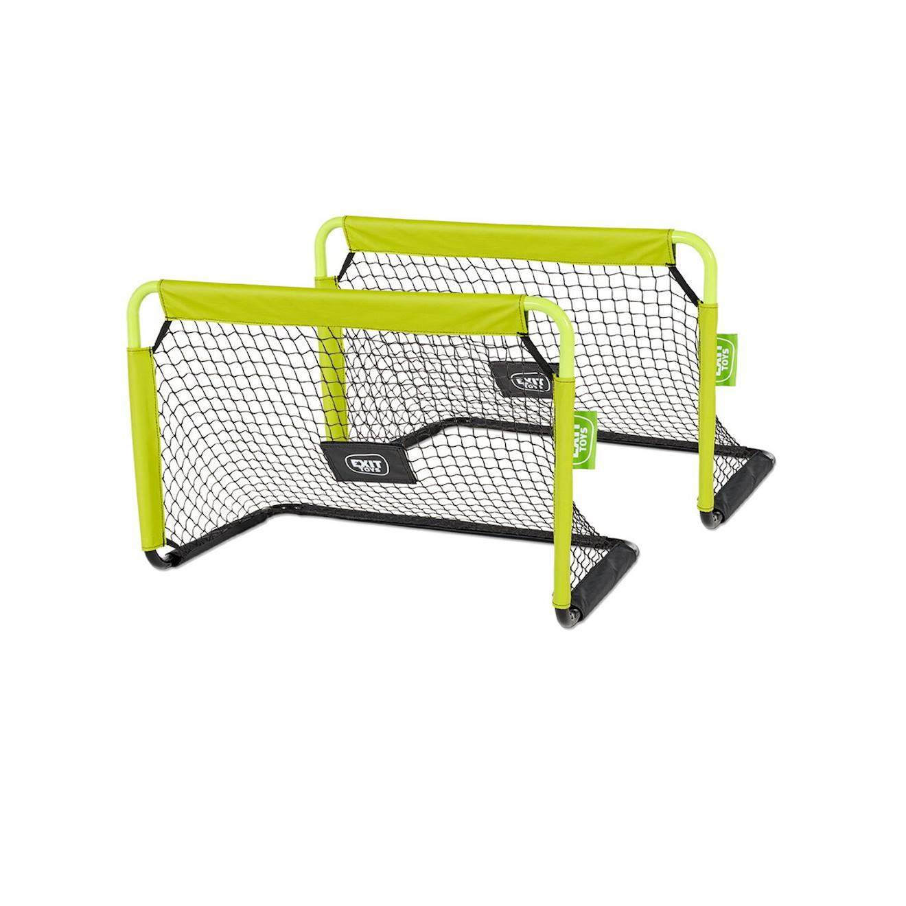 Buts De Foot Enfant Jardin Lot De 2 Cages Football Extérieur Vert/noir