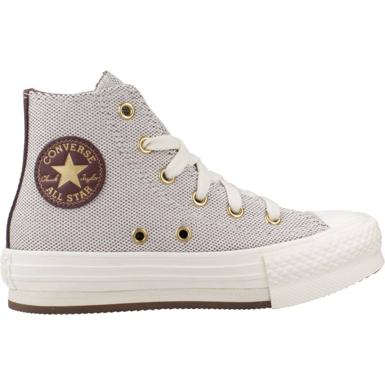 Basket Garçon Modèle Chuck Taylor All Star Eba Lift Hi Marron