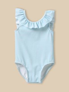 Maillot de bain 1 pièce vichy bébé  - vertbaudet enfant
