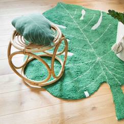 Linge de maison et décoration-Décoration-Matelas de sol, coussin-Futon-Coussin tricoté enfant baby leaf