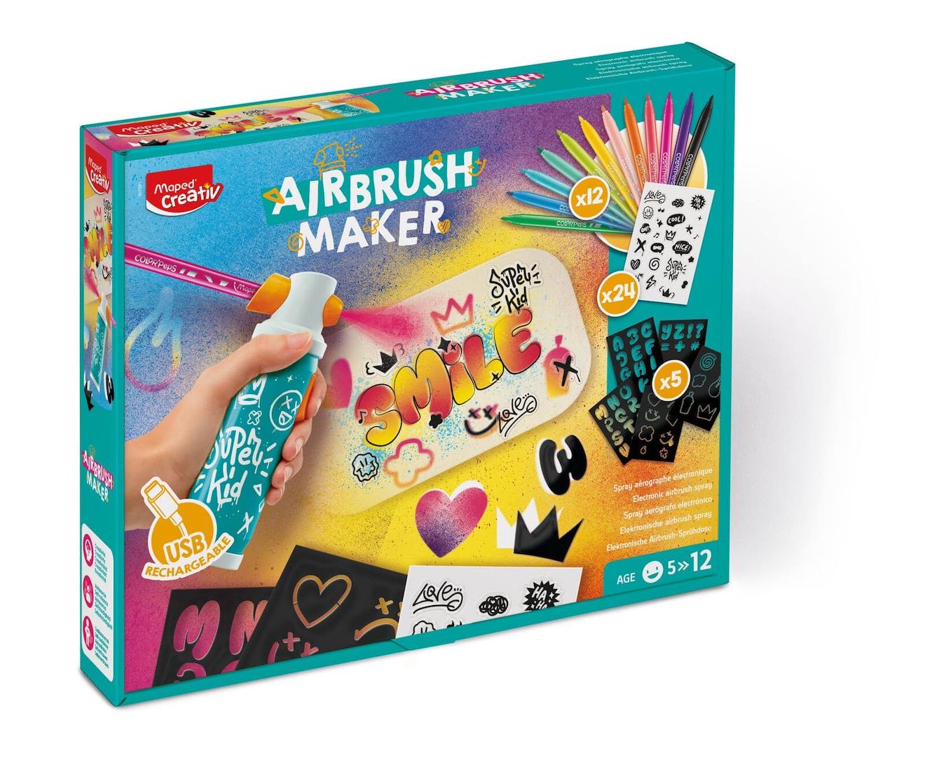 Coffret D'aérographe Pour Enfant Multicolore