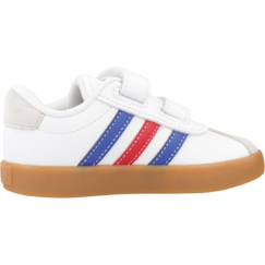 Basket bébé garçon en cuir court velcro  - vertbaudet enfant