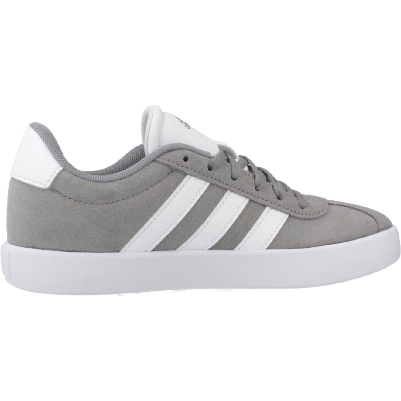 Baskets Garçon En Cuir À Lacets Court Gris Grey