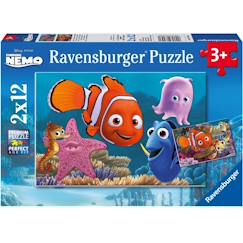 Jouet-Puzzle némo le petit fugueur 2x12 pcs