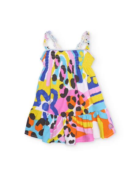 Fille-Robe-Robe pour fille en maille avec corsage froncé