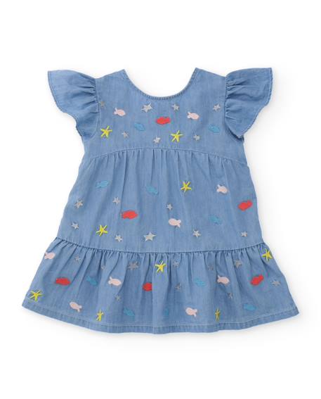 Fille-Robe pour fille en tissu en denim doux