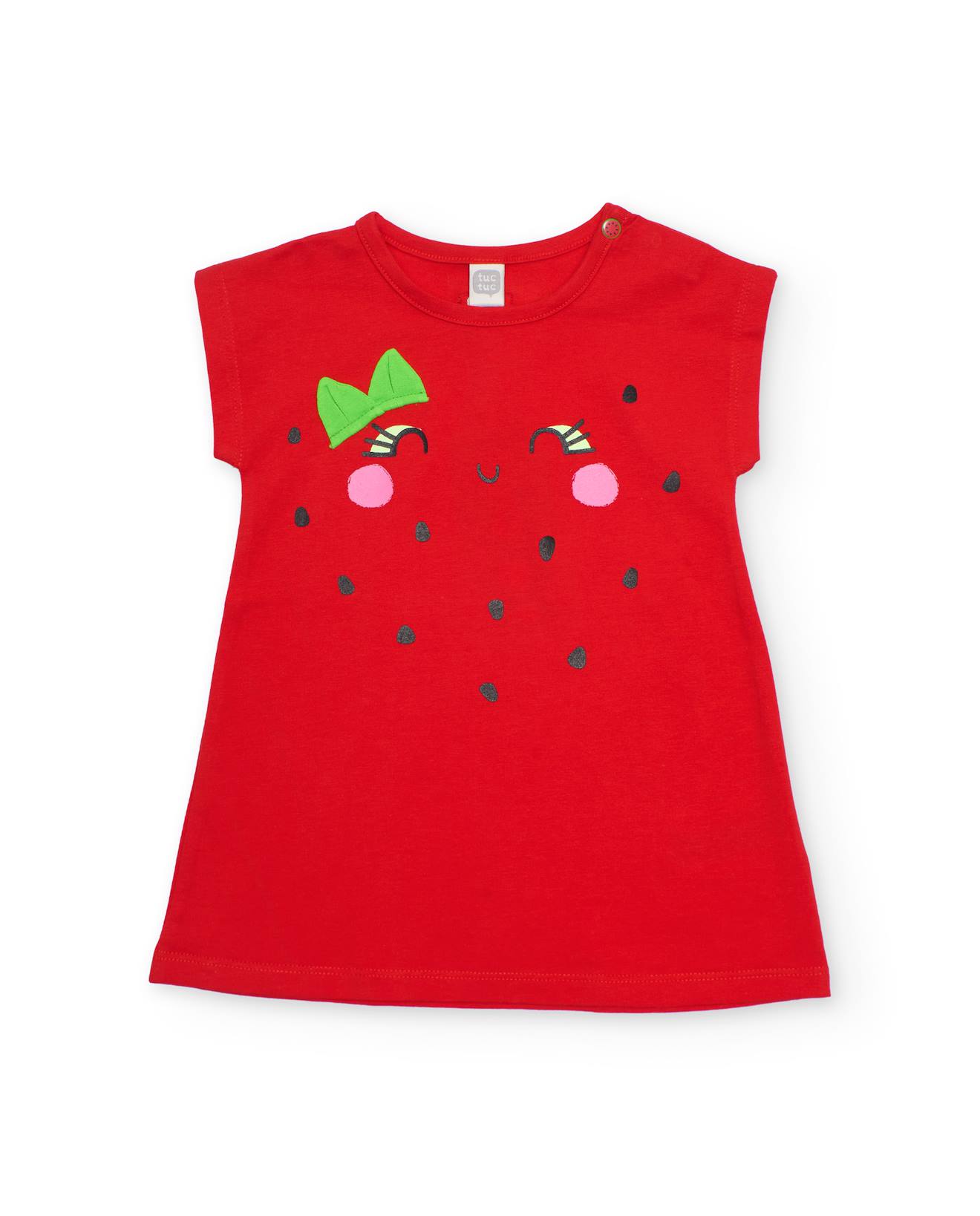 Robe Fille En Maille Avec Dtails Brods Rouge 15 €