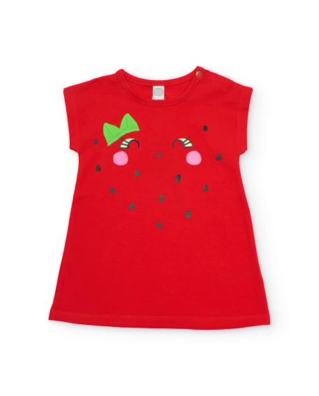 Robe fille en maille avec détails brodés  - vertbaudet enfant