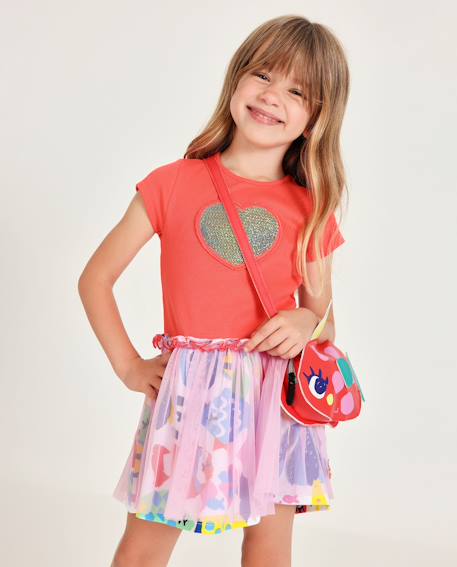 Robe en maille pour fille avec cœur en sequins  - vertbaudet enfant