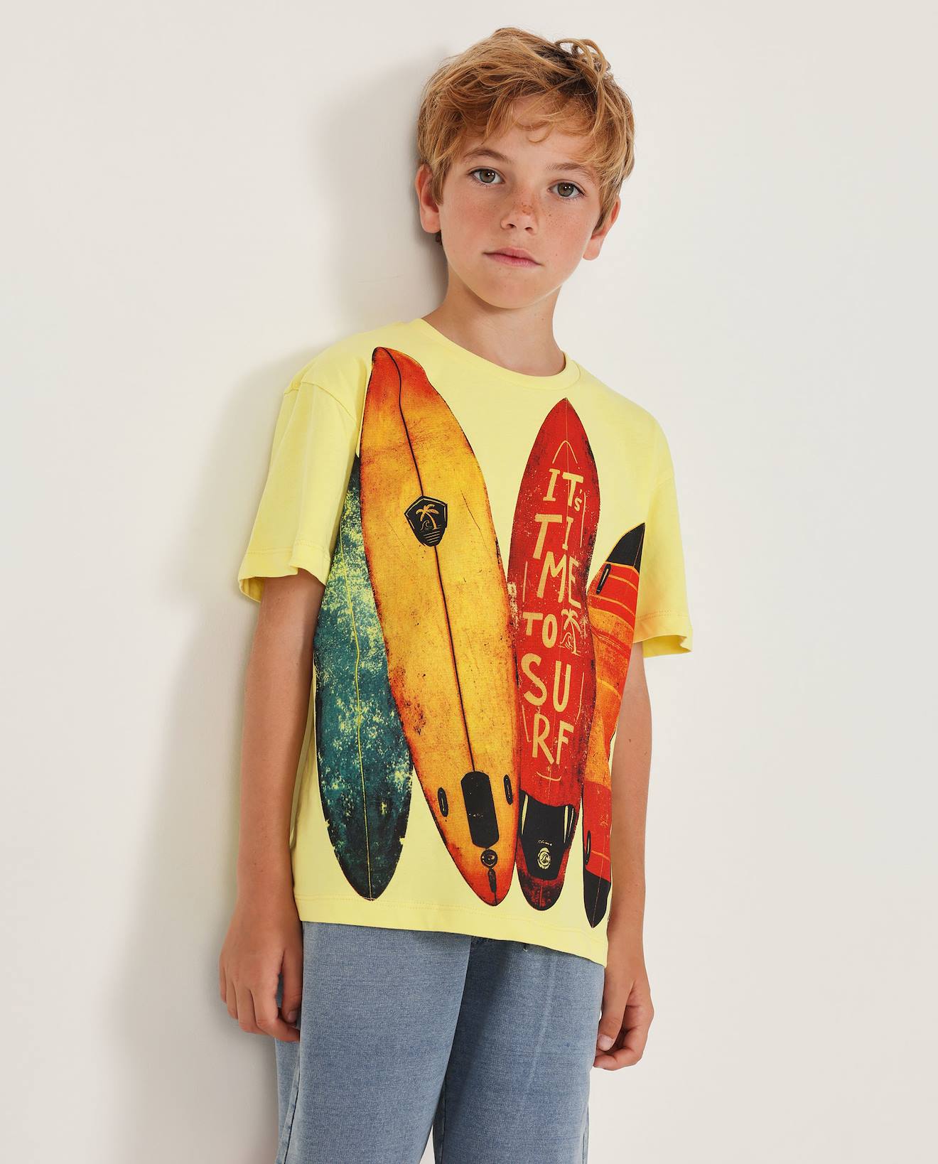 T-shirt Garon En Maille Avec Planches De Surf Jaune 12 €