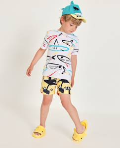 Garçon-T-shirt, polo, sous-pull-T-shirt en maille pour garçon avec motifs de requins