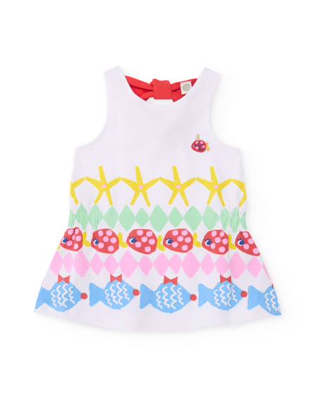 Bébé-Robe en maille pour fille avec nœud dans le dos