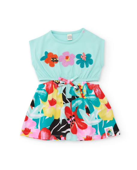Fille-Robe fille en tricot avec fleurs brodées