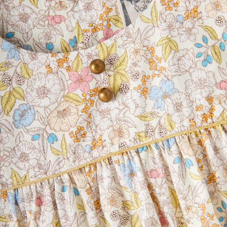 Robe cérémonie  fleurie liberty   appoline Jaune liberty 6 - vertbaudet enfant 