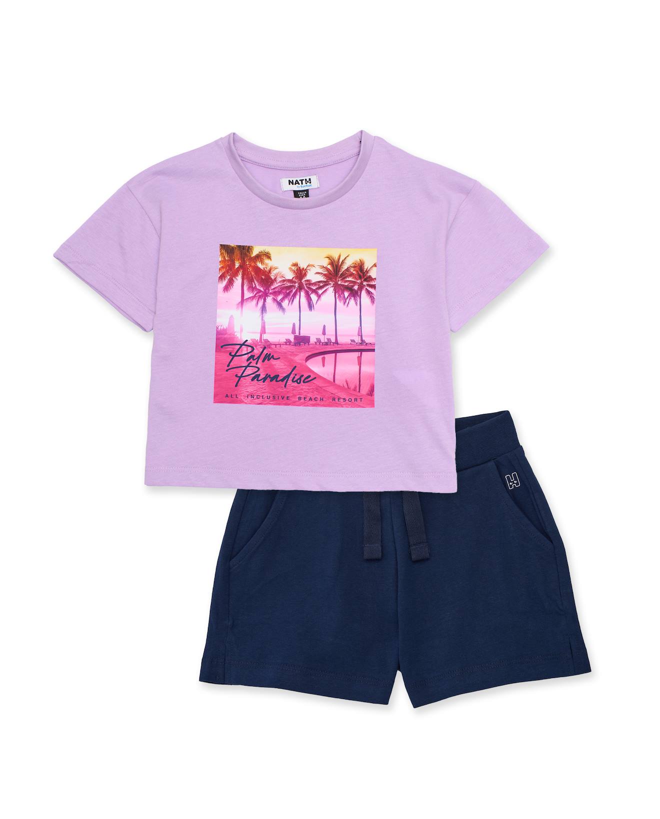 Ensemble Fille En Maille Avec Graphique Tropical Violet 16 €