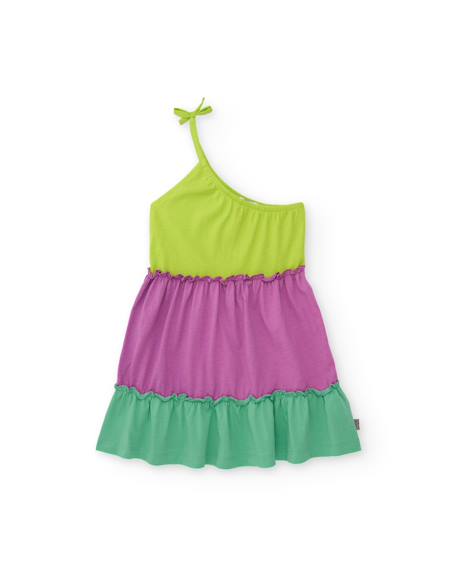 Robe fille en maille au design asymétrique  - vertbaudet enfant