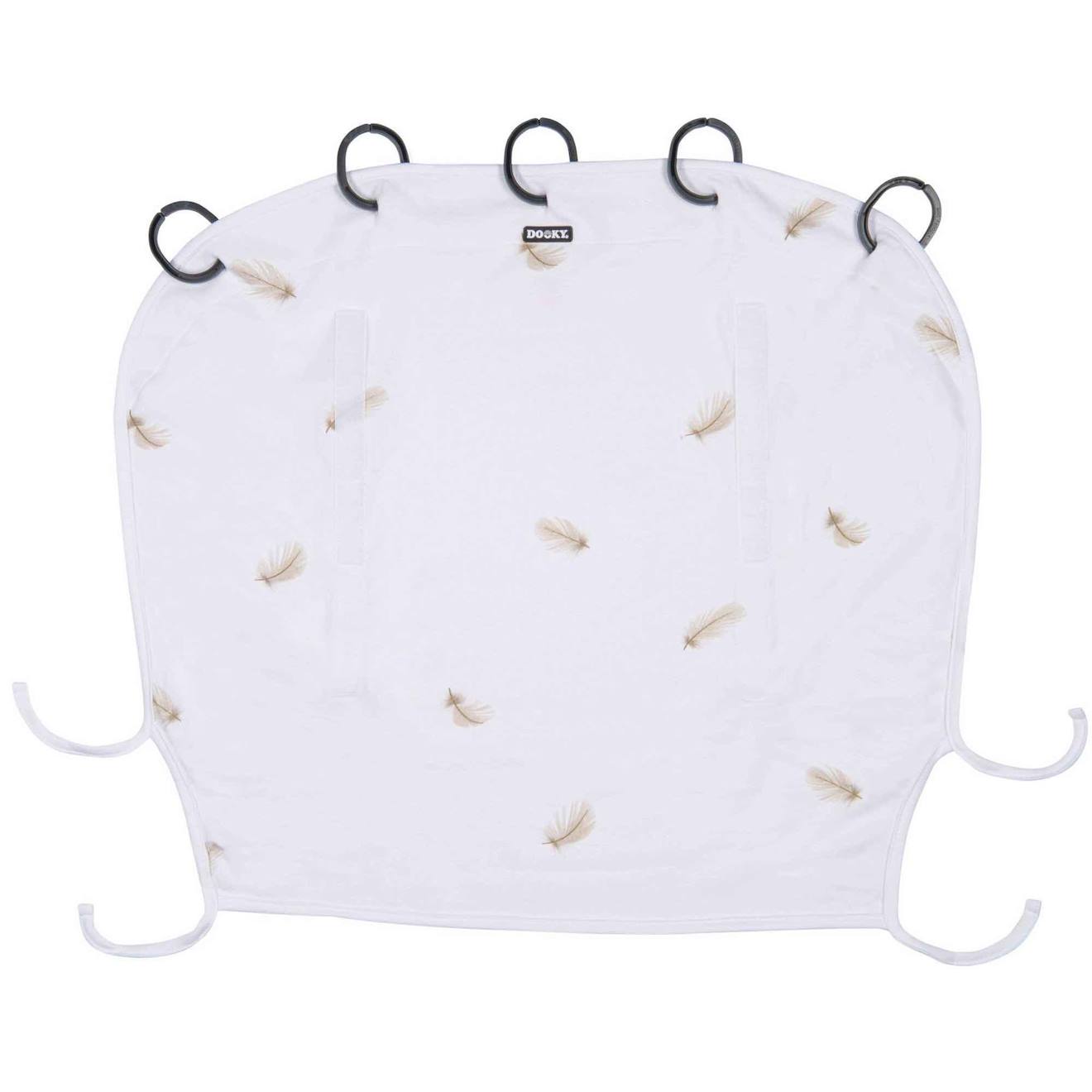 Pare-soleil Universel Poussette Et Siège Auto Uv Upf50+ Plumes Blanc (Dooky) - Couverture