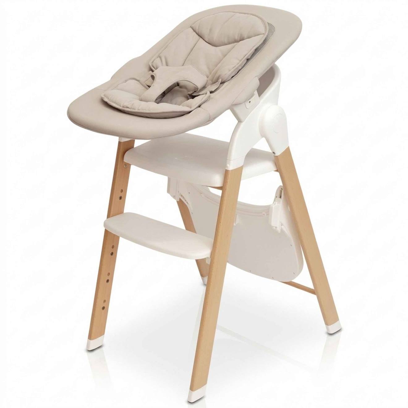 Pack Chaise Haute Et Transat Évolutif Shady Grey Pure White, Blanc (Bo Jungle) - Couverture
