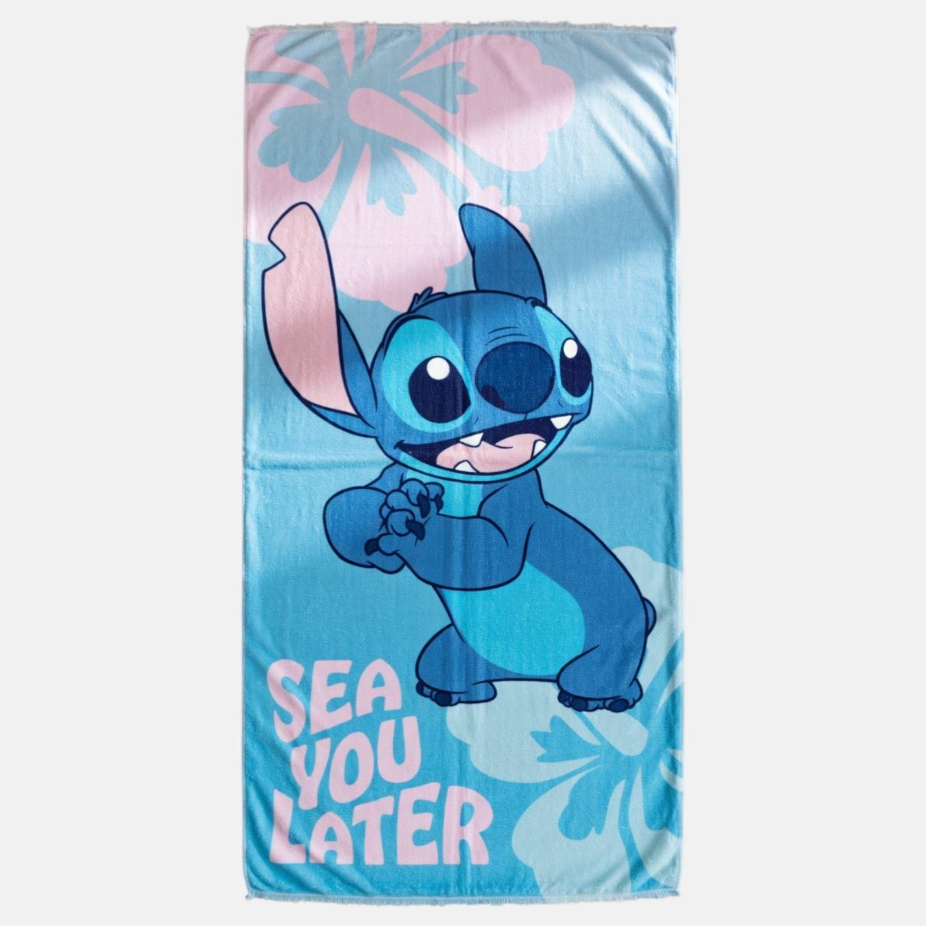 Unimodes Serviette Polyester Lilo & Stitch Bleu