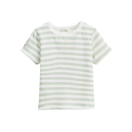 Ensemble salopette bébé en éponge et t-shirt crocro rigolo Kaki 6 - vertbaudet enfant 