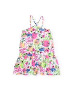 -Robe fille en maille à fines bretelles