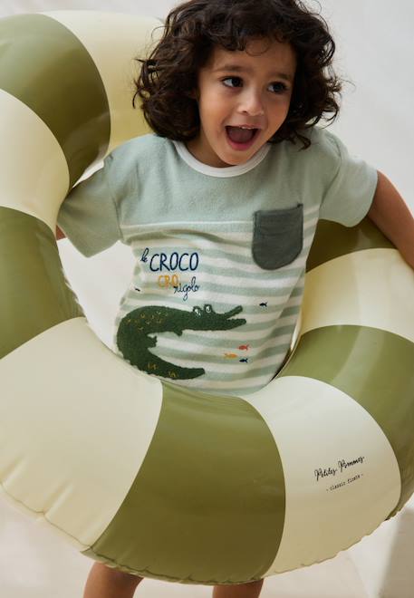 T-shirt en éponge crocro rigolo  - vertbaudet enfant