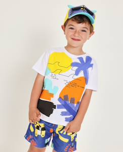 Garçon-T-shirt, polo, sous-pull-T-shirt garçon en maille avec imprimé abstrait
