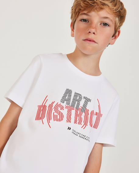T-shirt garçon en maille avec imprimé sur le devant  - vertbaudet enfant