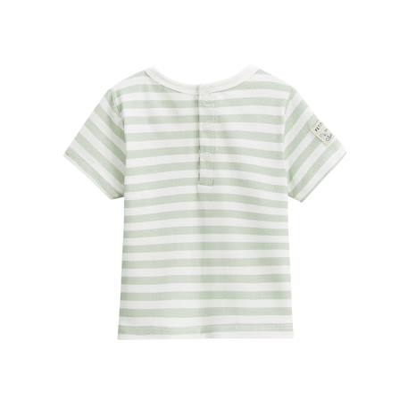 Ensemble salopette bébé en éponge et t-shirt crocro rigolo Kaki 5 - vertbaudet enfant 