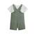 Ensemble salopette bébé en éponge et t-shirt crocro rigolo Kaki 3 - vertbaudet enfant 