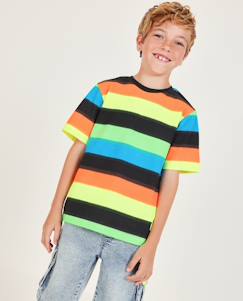 T-shirt garçon en maille à rayures horizontales  - vertbaudet enfant