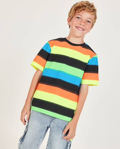 T-shirt garçon en maille à rayures horizontales  - vertbaudet enfant