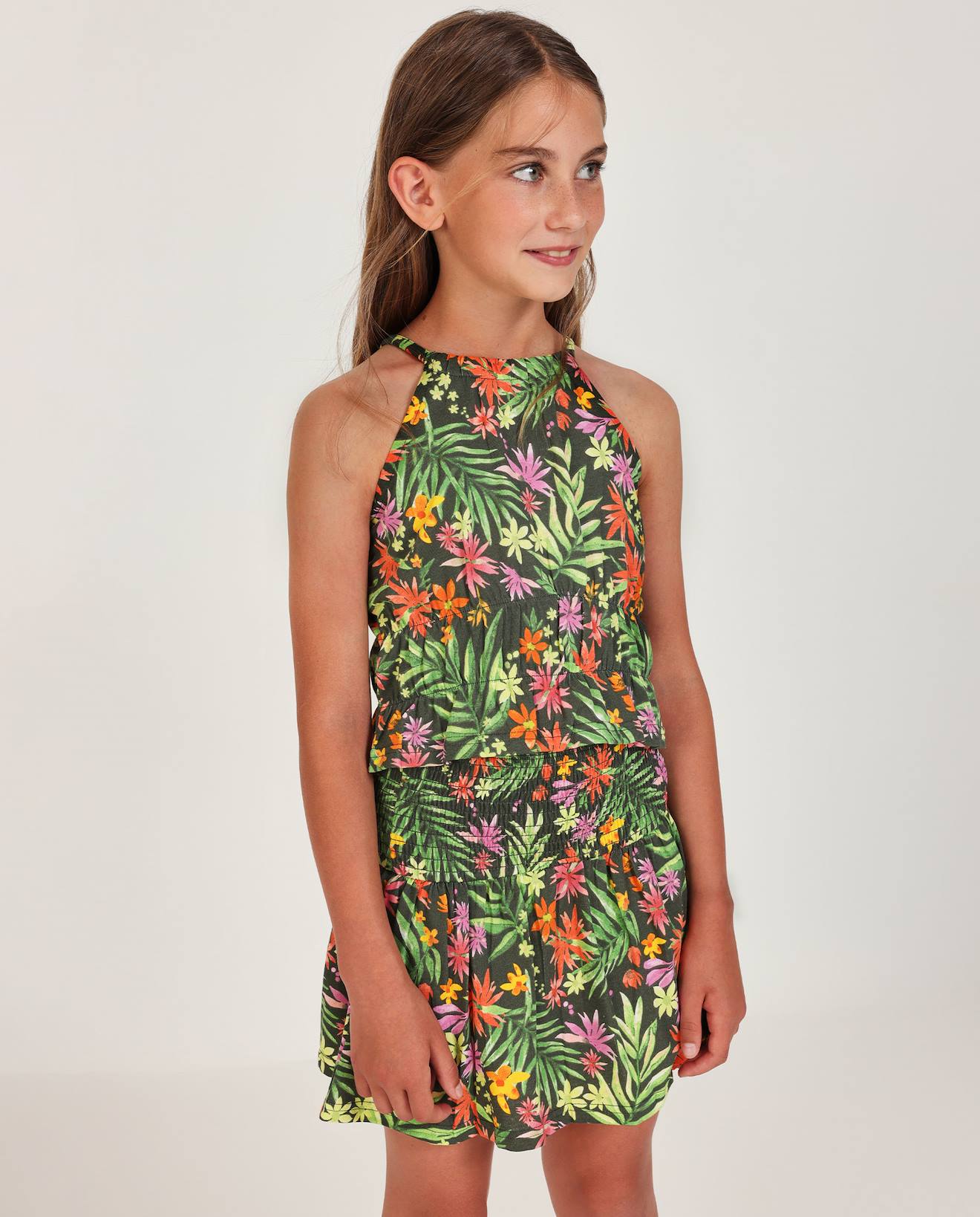 Top Fille En Maille Avec Fronces En Bas Vert 12 €