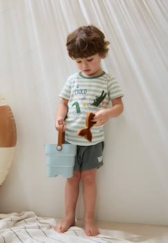 Ensemble enfant t-shirt et short en éponge crocro rigolo  - vertbaudet enfant